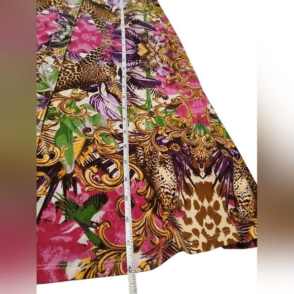 Attitudes By Renee Button Down Midi Dress Jungle Small Petite Tiger Cat Artsy - Picture 7 of 12